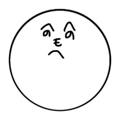 [LINEスタンプ] 丸顔ってつらいわぁ… 
