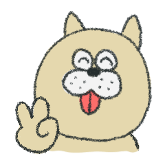 [LINEスタンプ] ようきないぬ