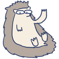 [LINEスタンプ] 表情が微妙なハリネズミさん