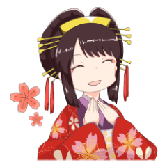 [LINEスタンプ] ゆるかわ花魁 美古都ちゃん