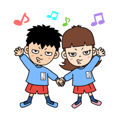 [LINEスタンプ] おちょぼ口兄妹の幼稚園奮闘記 