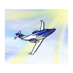 [LINEスタンプ] 飛行機・航空ファン～小型ジェット機～の画像（メイン）