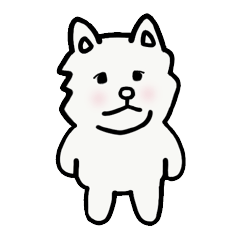 [LINEスタンプ] かわいい子犬のサモ fetchpriority=high