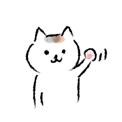 [LINEスタンプ] 三毛と黒白ねこ