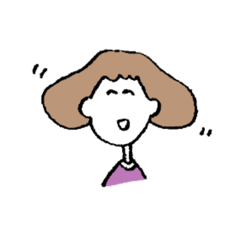 [LINEスタンプ] ふさふさボブの女の子