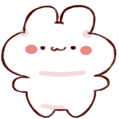 [LINEスタンプ] 今日も生きるうさぎ