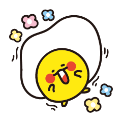 [LINEスタンプ] 半熟の目玉焼き、ムーディーラン！