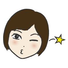 [LINEスタンプ] ショートカットの女の子☆