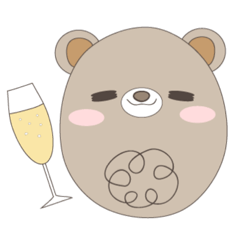 [LINEスタンプ] ふさふさくまたん