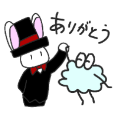 [LINEスタンプ] わたあめくんとうさ紳士
