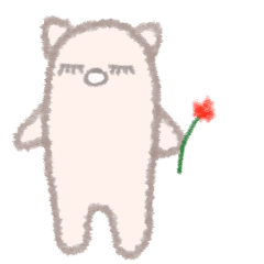 [LINEスタンプ] まつげの長いくまねこ