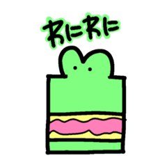 [LINEスタンプ] 四角いわにさん