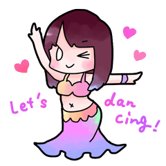[LINEスタンプ] ベリーダンス女の子 