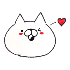 [LINEスタンプ] ネコぽ(シンプルスタンプ)
