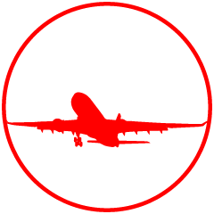 [LINEスタンプ] ハンコ風の飛行機2の画像（メイン）