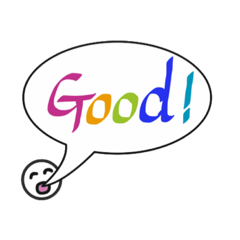 [LINEスタンプ] 吹き出しのカラフルでか文字