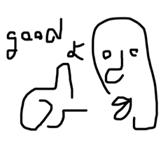 [LINEスタンプ] 抜け系 線顔 16