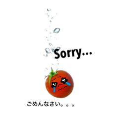 [LINEスタンプ] リアル野菜と果物のメッセージ 英語つき