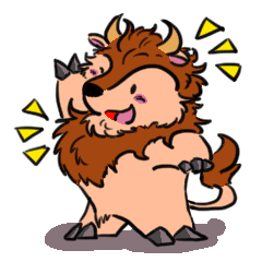 [LINEスタンプ] バイソンちゃんスタンプ