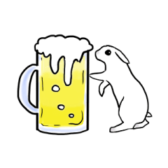 [LINEスタンプ] うさぎのあられ おうかがい