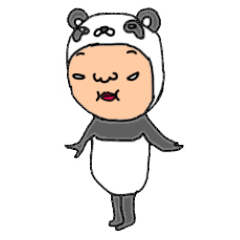 [LINEスタンプ] パンダ人の生活1日目