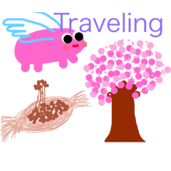 [LINEスタンプ] 飛んでいくモンスター