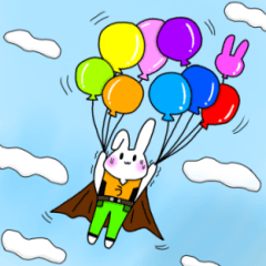 [LINEスタンプ] 耳デカうさぎ
