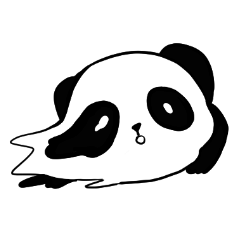 [LINEスタンプ] 溶けそうなパンダ