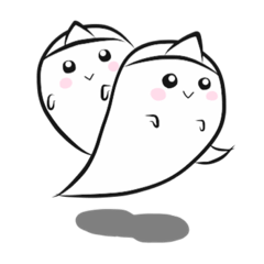 [LINEスタンプ] かわいいおばけの日常
