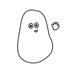 [LINEスタンプ] 白い生命体だよ 文字大きいver