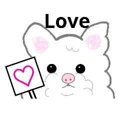 [LINEスタンプ] ワタシは白もふ犬