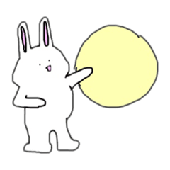 [LINEスタンプ] あははウサギ