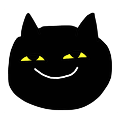 [LINEスタンプ] なんか気になる黒猫の顔