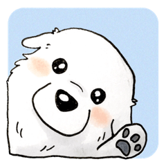 [LINEスタンプ] 大きな白い犬 ピレネー犬の画像（メイン）