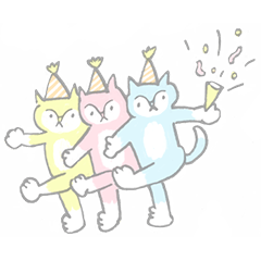 [LINEスタンプ] パステルカラーねこ 