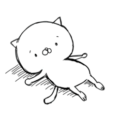 [LINEスタンプ] 白猫まるの画像（メイン）