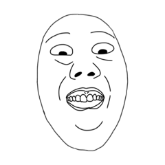 [LINEスタンプ] うるさ過ぎる顔