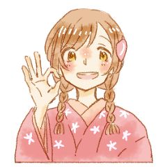 [LINEスタンプ] 着物男女スタンプ