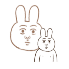 [LINEスタンプ] 心ここに在らずなウサギ 