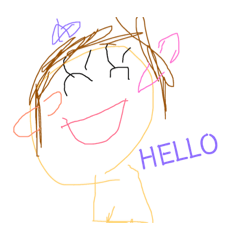 [LINEスタンプ] 女の子が描く落書きスタンプ