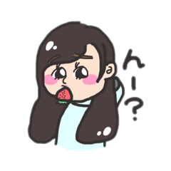 [LINEスタンプ] 常にいちごを食べてるあの子