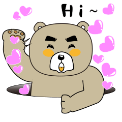 [LINEスタンプ] そう, また熊だ。それで何？ ブベ vol.1