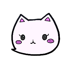 [LINEスタンプ] ふきだし猫のシンプル文字で挨拶★ニャンの画像（メイン）