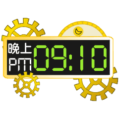 [LINEスタンプ] 電子時計：時間の鍵8
