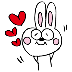 [LINEスタンプ] ウサギのペチコ