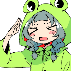 [LINEスタンプ] カエルのおなご