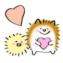 [LINEスタンプ] ハリネズミとひよこ 