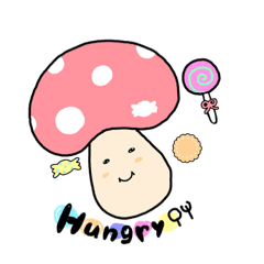 [LINEスタンプ] 毎日使えるゆる〜いきのこちゃん♡