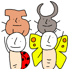 [LINEスタンプ] 魅惑の昆虫てんとう虫男