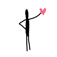 [LINEスタンプ] 棒人間 愛 